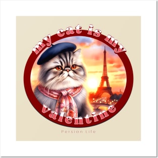 My French Valentine Cat Persian Life 15P Posters and Art